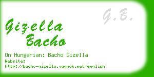 gizella bacho business card